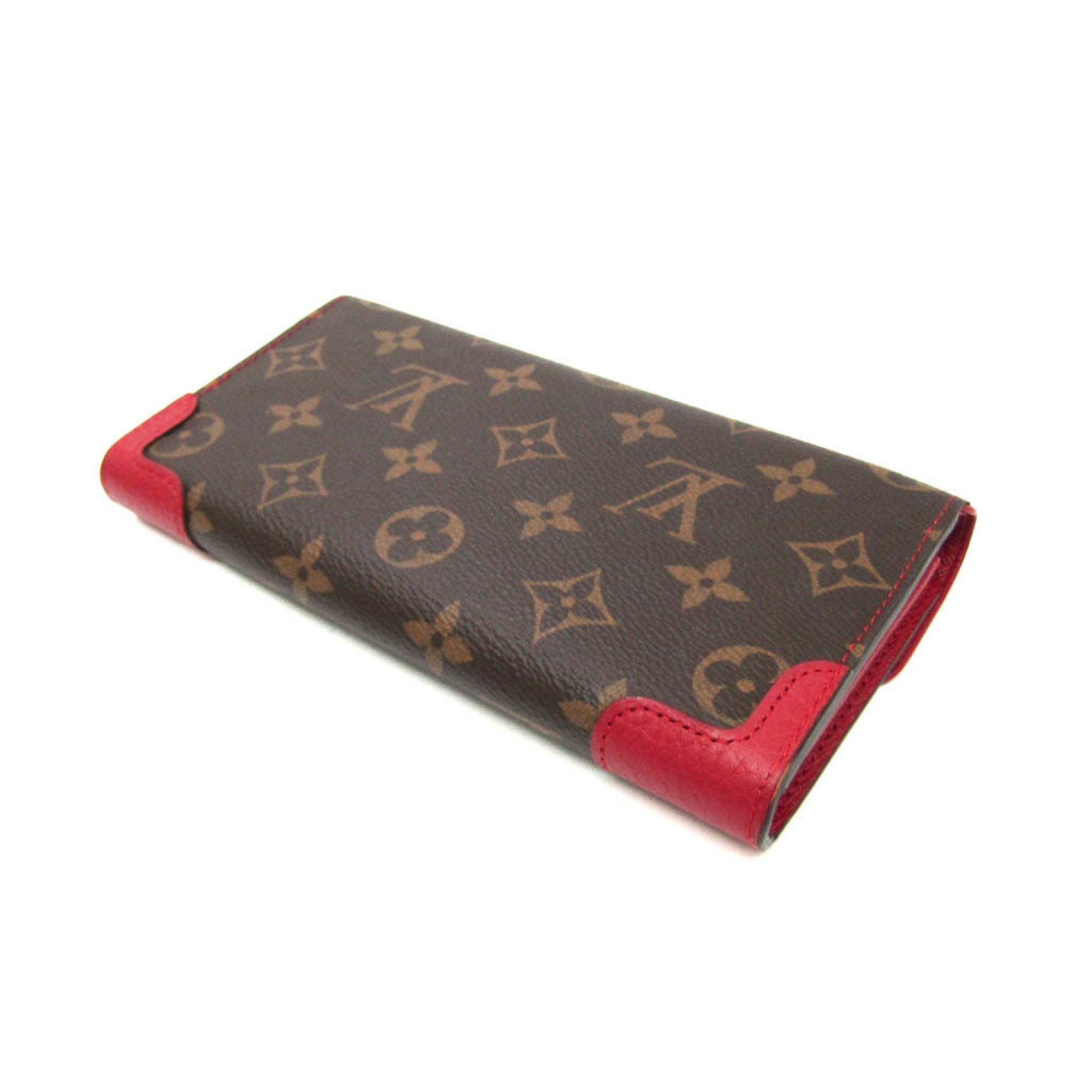 Louis Vuitton Monogram Sarah-wallet-retiro M61184 Women's Monogram,Leather Long Wallet (bi-fold) Cerise,Monogram