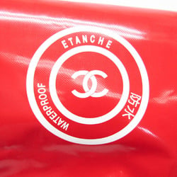 Chanel CC Cocomark Waterproof Women,Men Vinyl Backpack Red Color