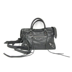 Balenciaga Classic City 431621 Women's Leather Handbag,Shoulder Bag Dark Gray