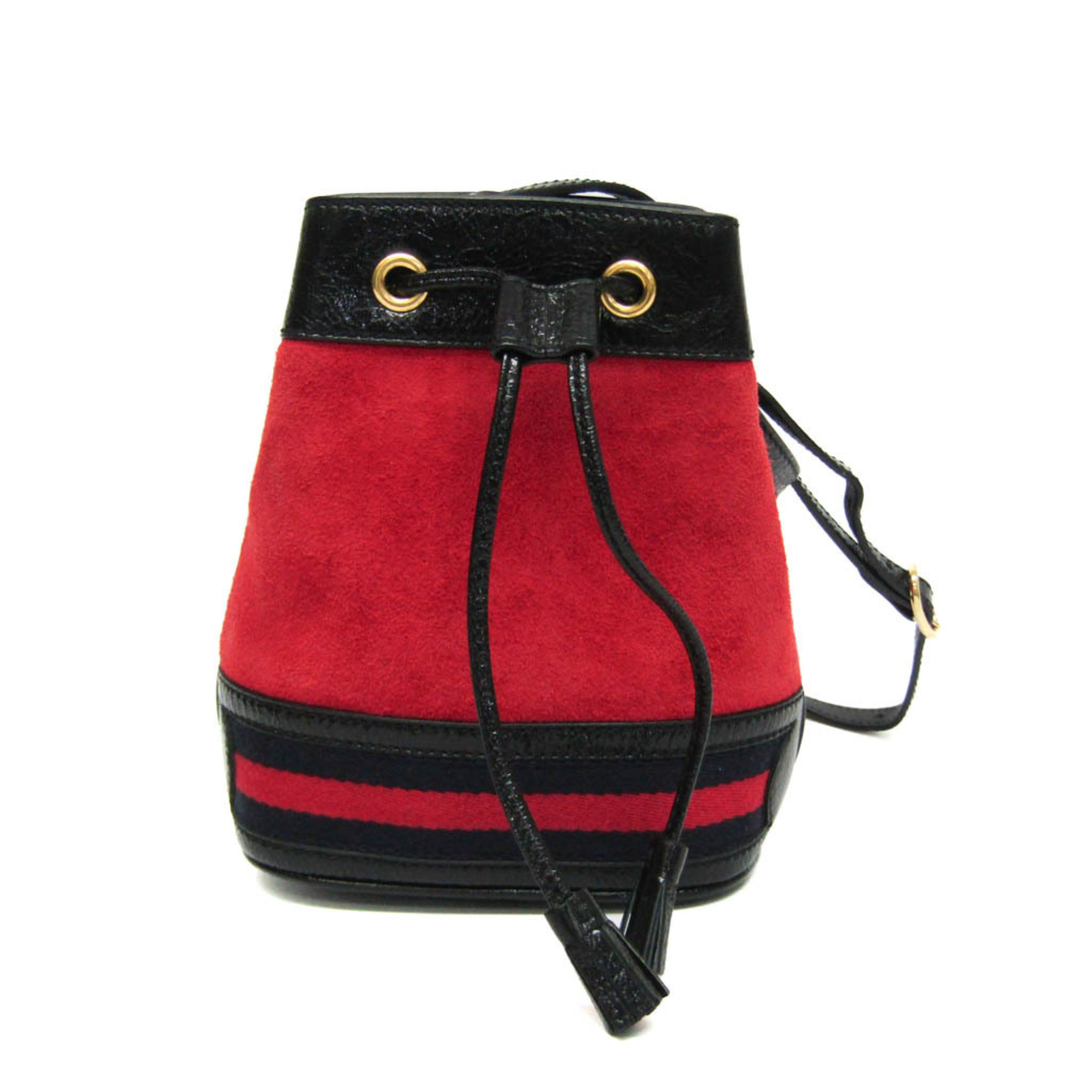 Gucci Drawstring Bag Type 550620 Women's Leather,Suede Shoulder Bag Black,Navy,Red Color