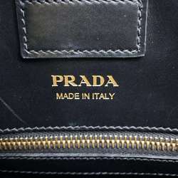 Prada Tote Bag Bibliothèque Shoulder Leather 1BG098 PRADA Black