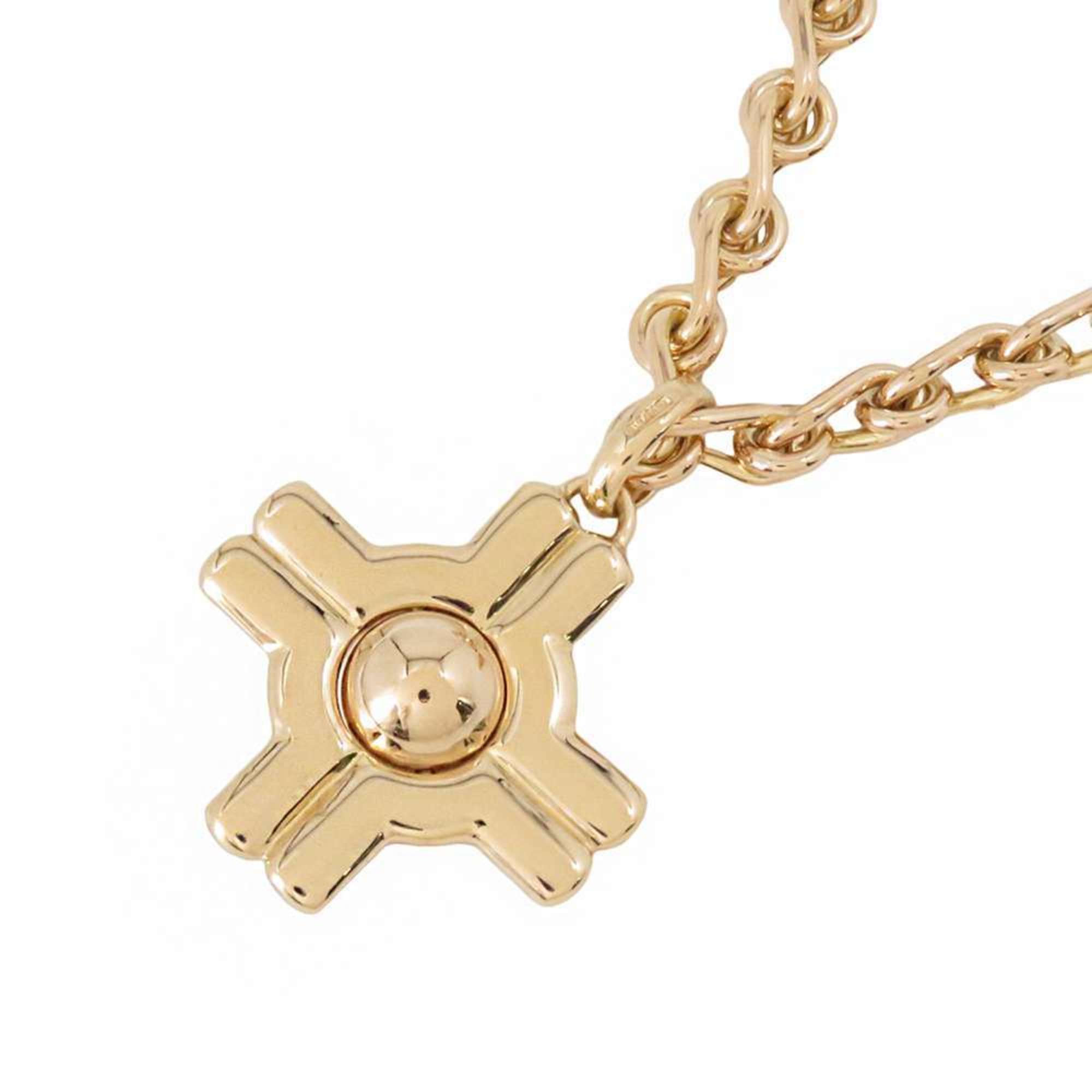 BVLGARI Necklace Cross Motif K18YG Yellow Gold Pendant