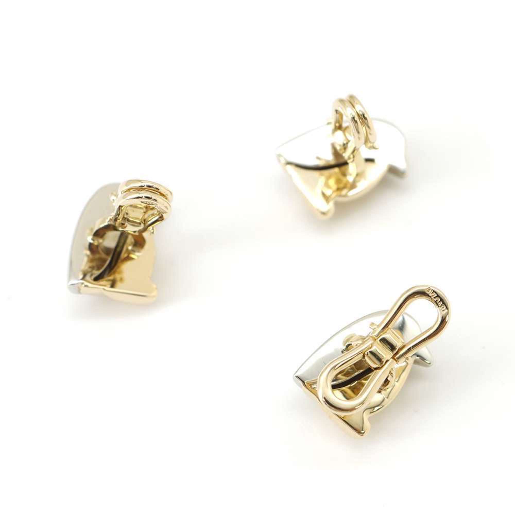 BVLGARI Cufflinks with Penguin Motif, K18YG Yellow Gold, K18WG White