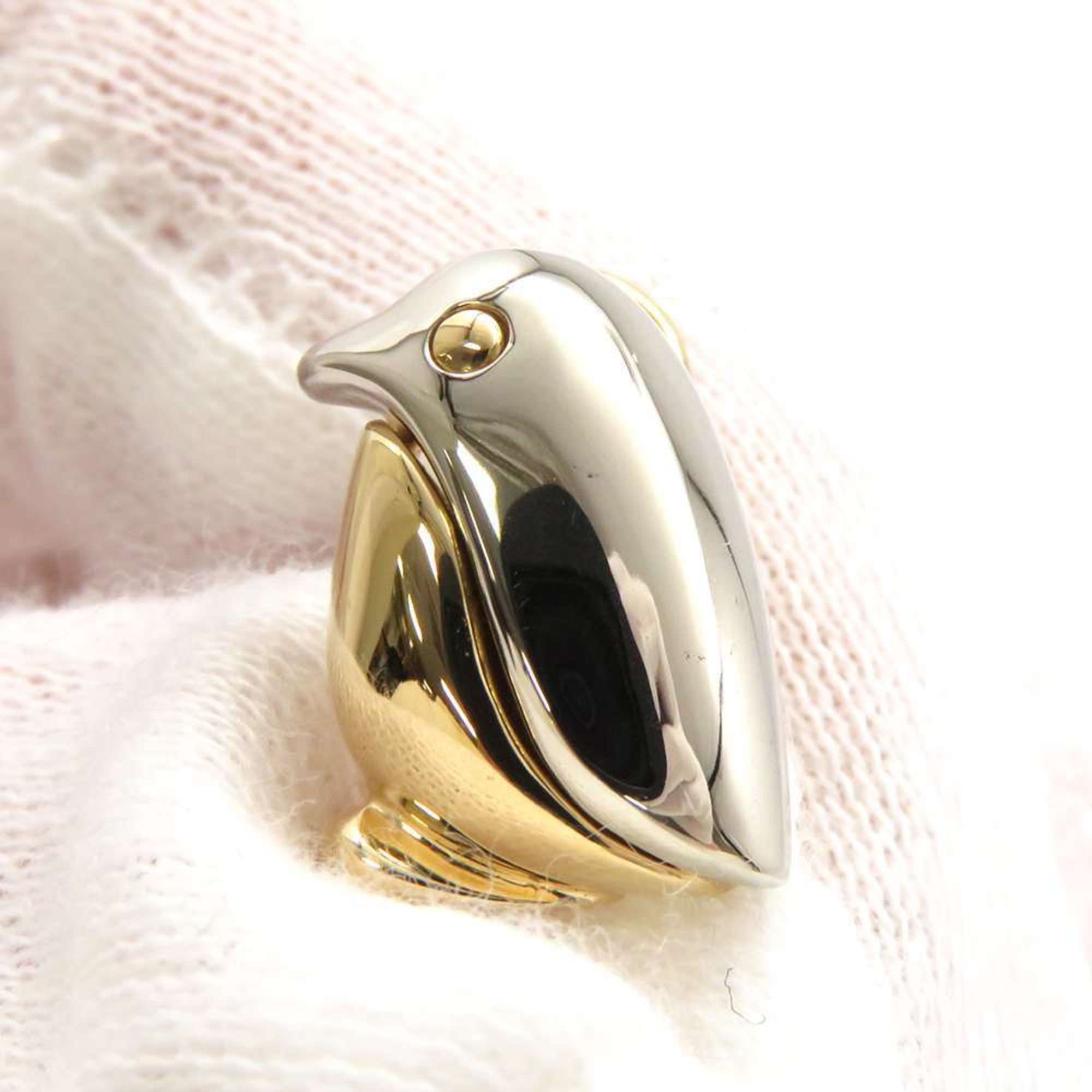 BVLGARI Cufflinks with Penguin Motif, K18YG Yellow Gold, K18WG White