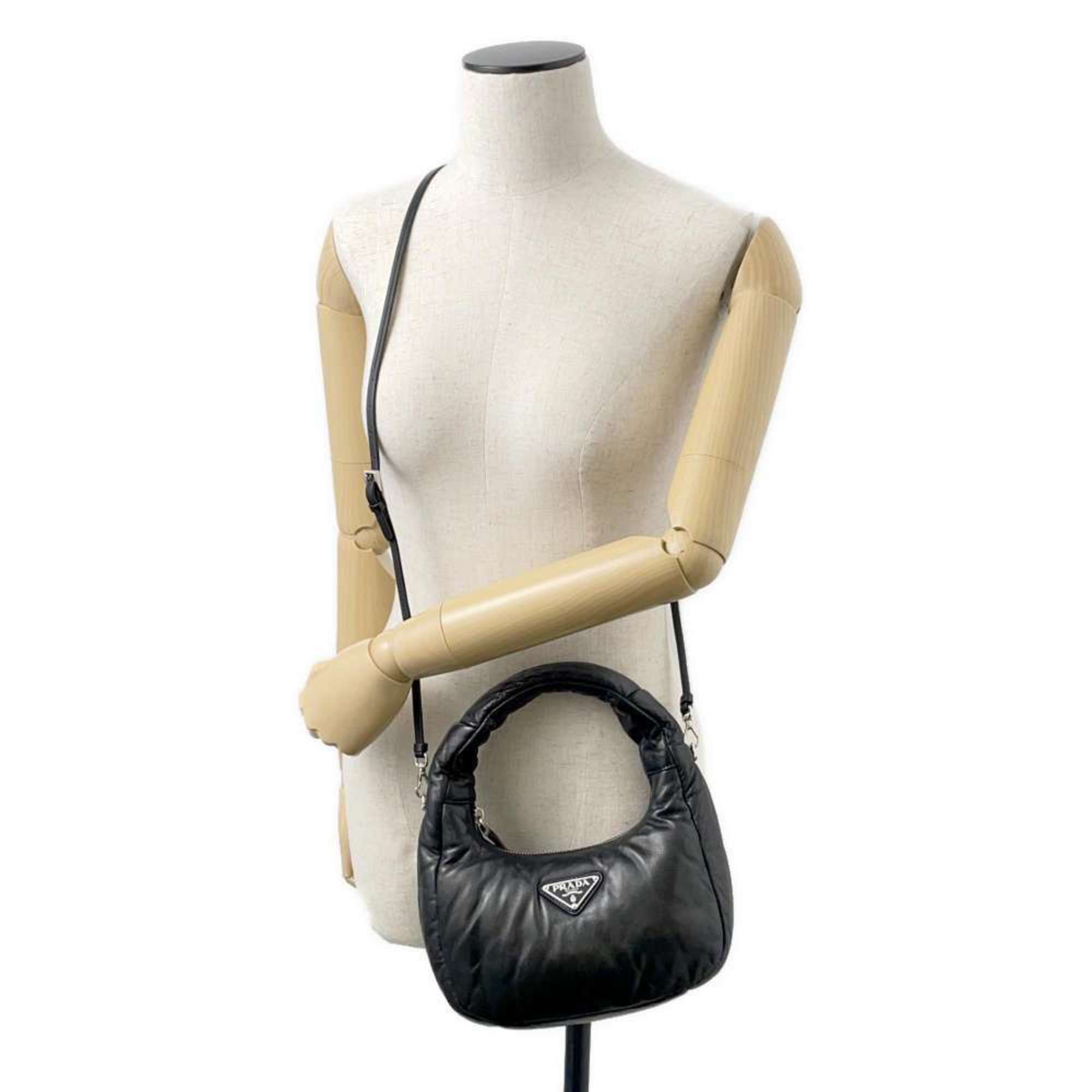 Prada handbag padded nappa leather 1BA384 PRADA bag 2way shoulder black