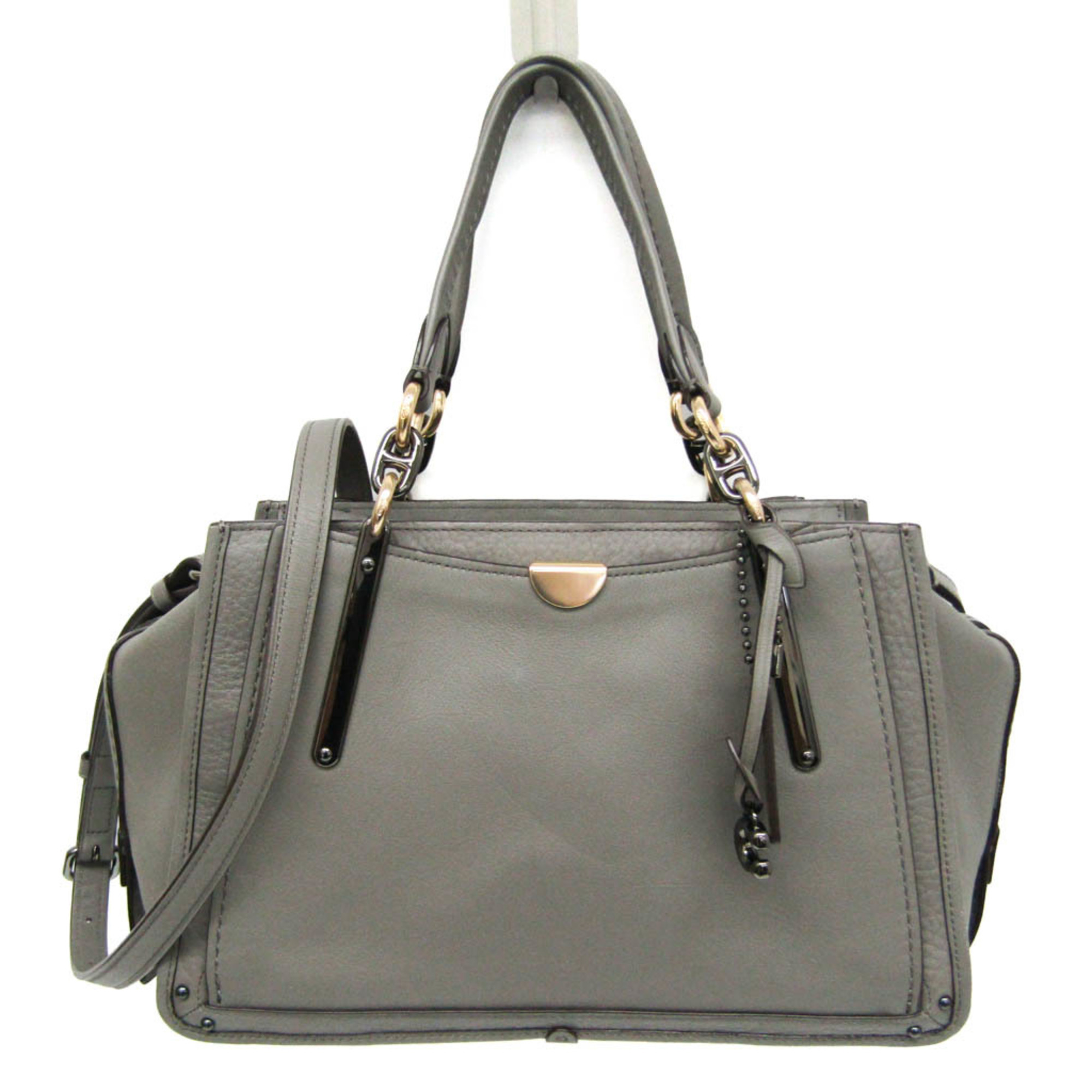 Coach Dreamer 33094 Women s Leather Handbag Shoulder Bag Gray eLADY Globazone