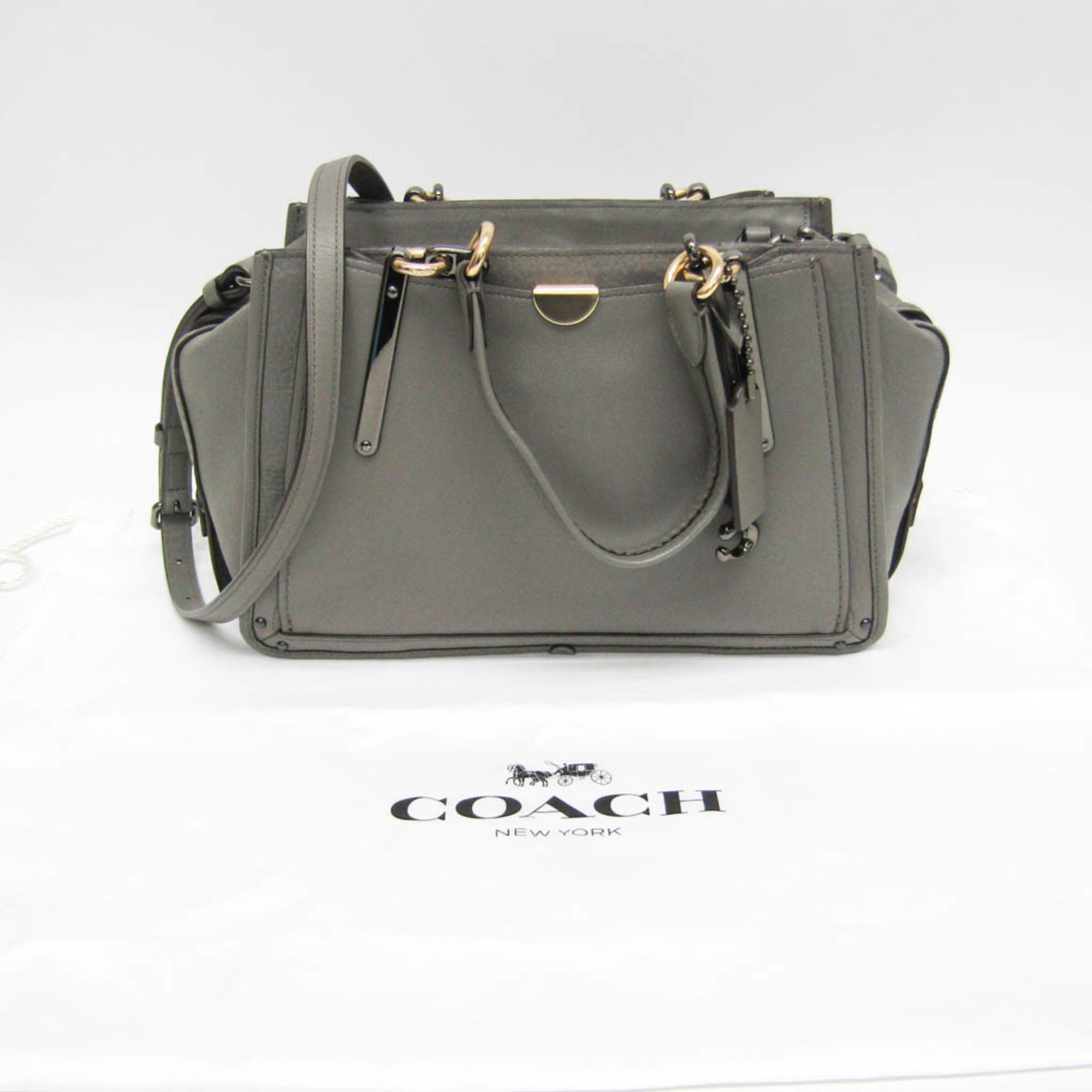 Coach Dreamer 33094 Women's Leather Handbag,Shoulder Bag Gray