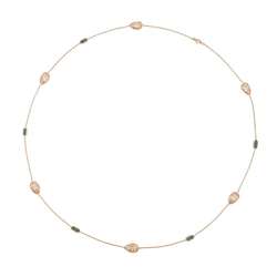 BVLGARI Necklace Serpenti K18PG Pink Gold Malachite Long