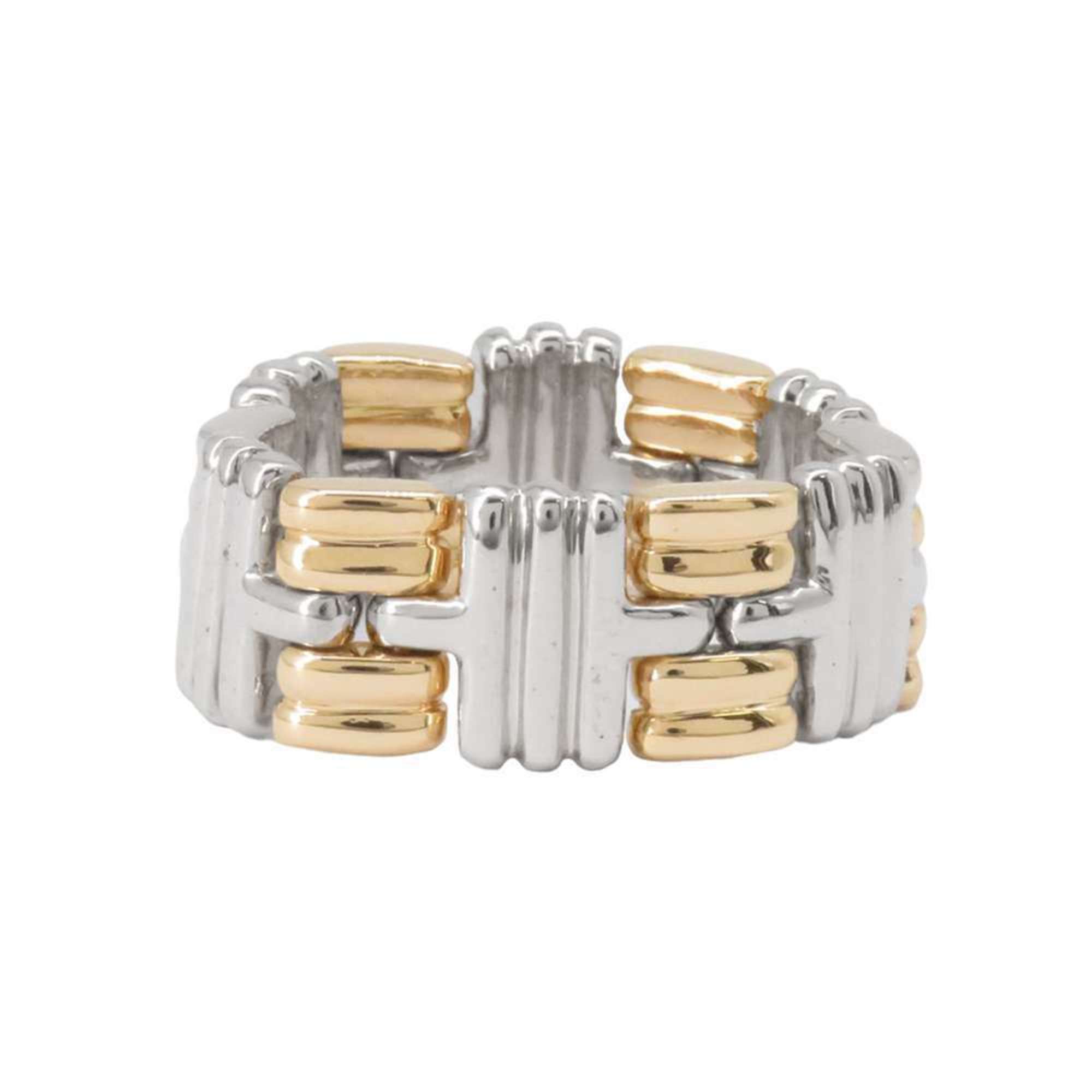 BVLGARI Ring K18YG Yellow Gold K18WG White Size 19