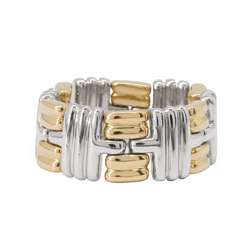 BVLGARI Ring K18YG Yellow Gold K18WG White Size 19