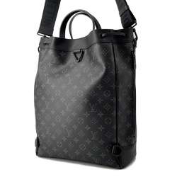 Louis Vuitton Shoulder Bag Monogram Eclipse Maxi Noe Sling M46693 Black