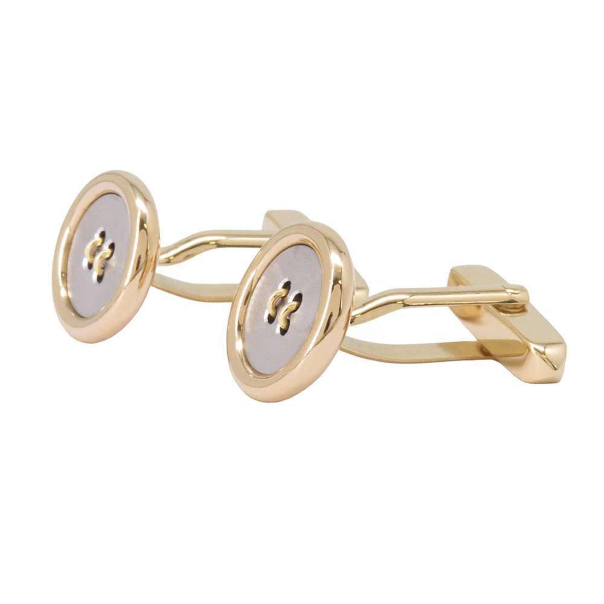 BVLGARI Cufflinks K18YG Yellow Gold K18WG White