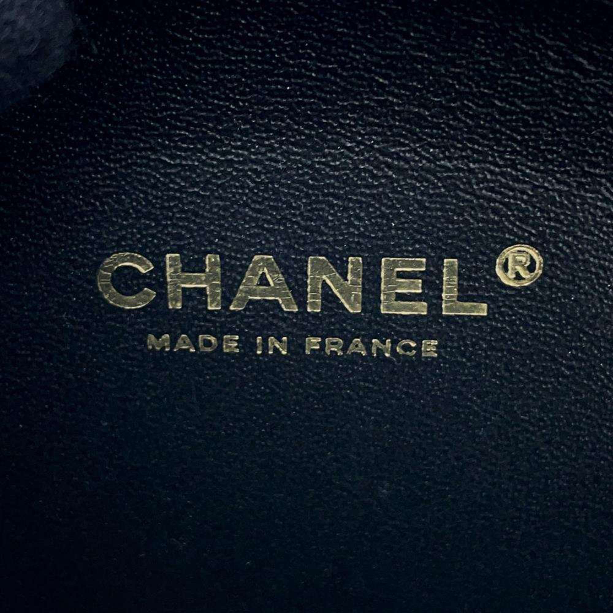 Chanel Chain Shoulder Bag La Pausa V Stitch Leather CHANEL Black