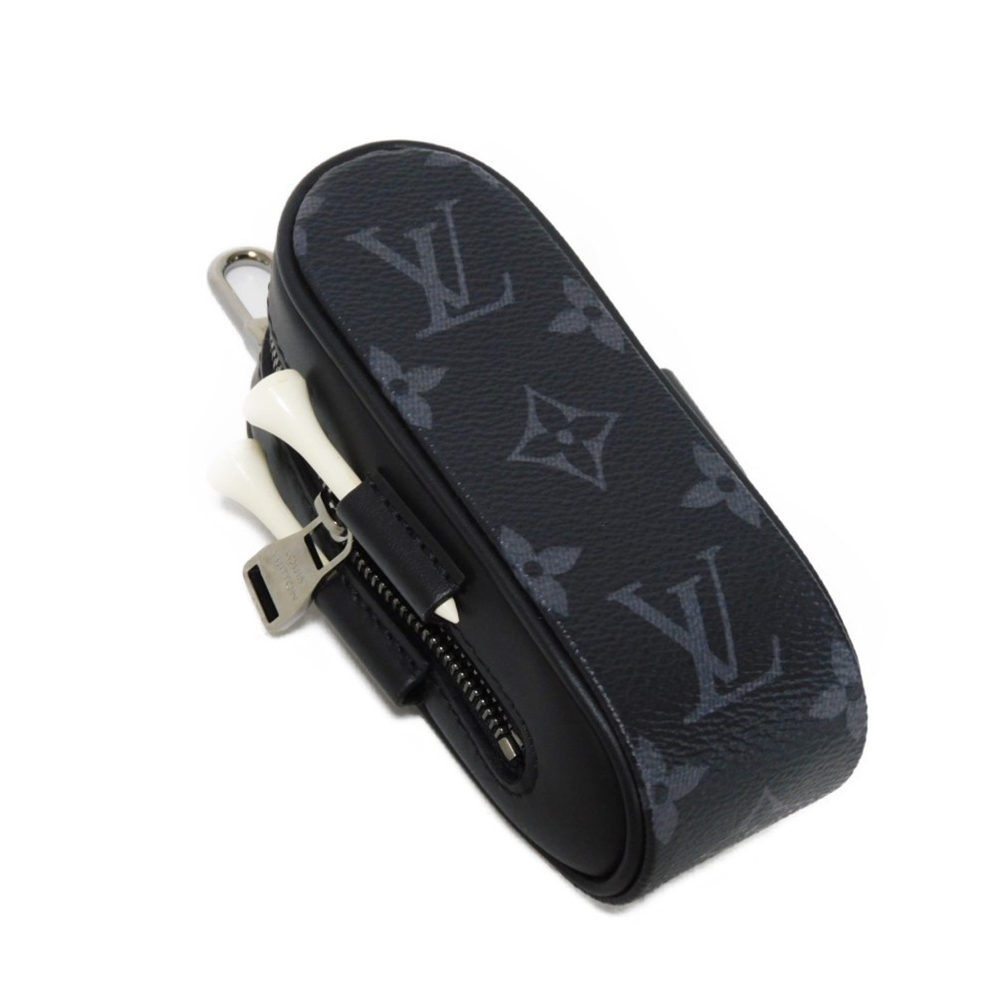 Louis Vuitton LOUIS VUITTON Pouch Set Golf Andrews Tea RFID IC Chip Monogram Eclipse Noir GI0344 Men's