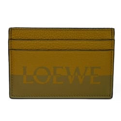 LOEWE Card Case Signature Plain Holder Bicolor Khaki Smooth Embossed Olive C314322X01 Men's Women's