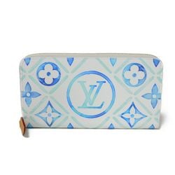 Louis Vuitton LOUIS VUITTON Long Wallet Zipper Round RFID Monogram LV By the Pool Lagoon M83624 Men's Women's