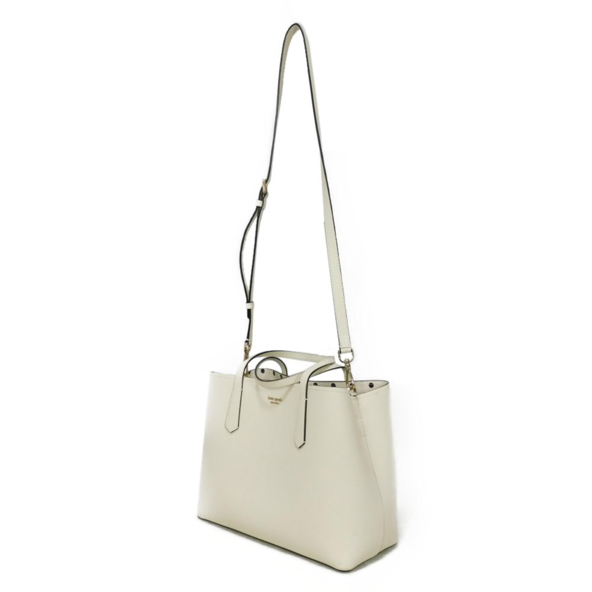 Kate Spade Tote Bag Molly Cabana Dot Pop Medium Satchel Metal Ivory PXRUB257 Women's