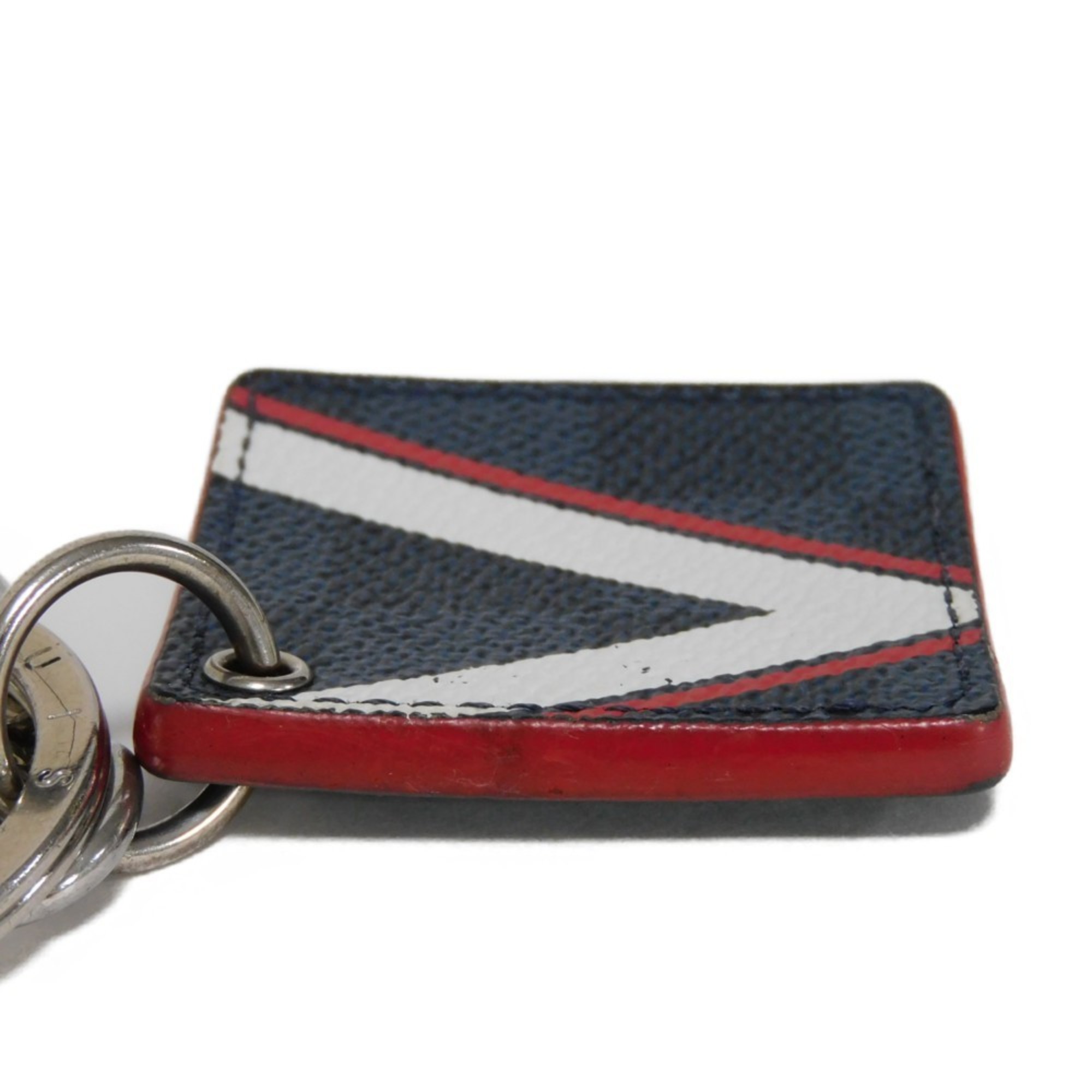 Louis Vuitton LOUIS VUITTON Keychain Portecle Illustre V Mark Navy Keyring Damier Cobalt America's Cup M61939 Men's