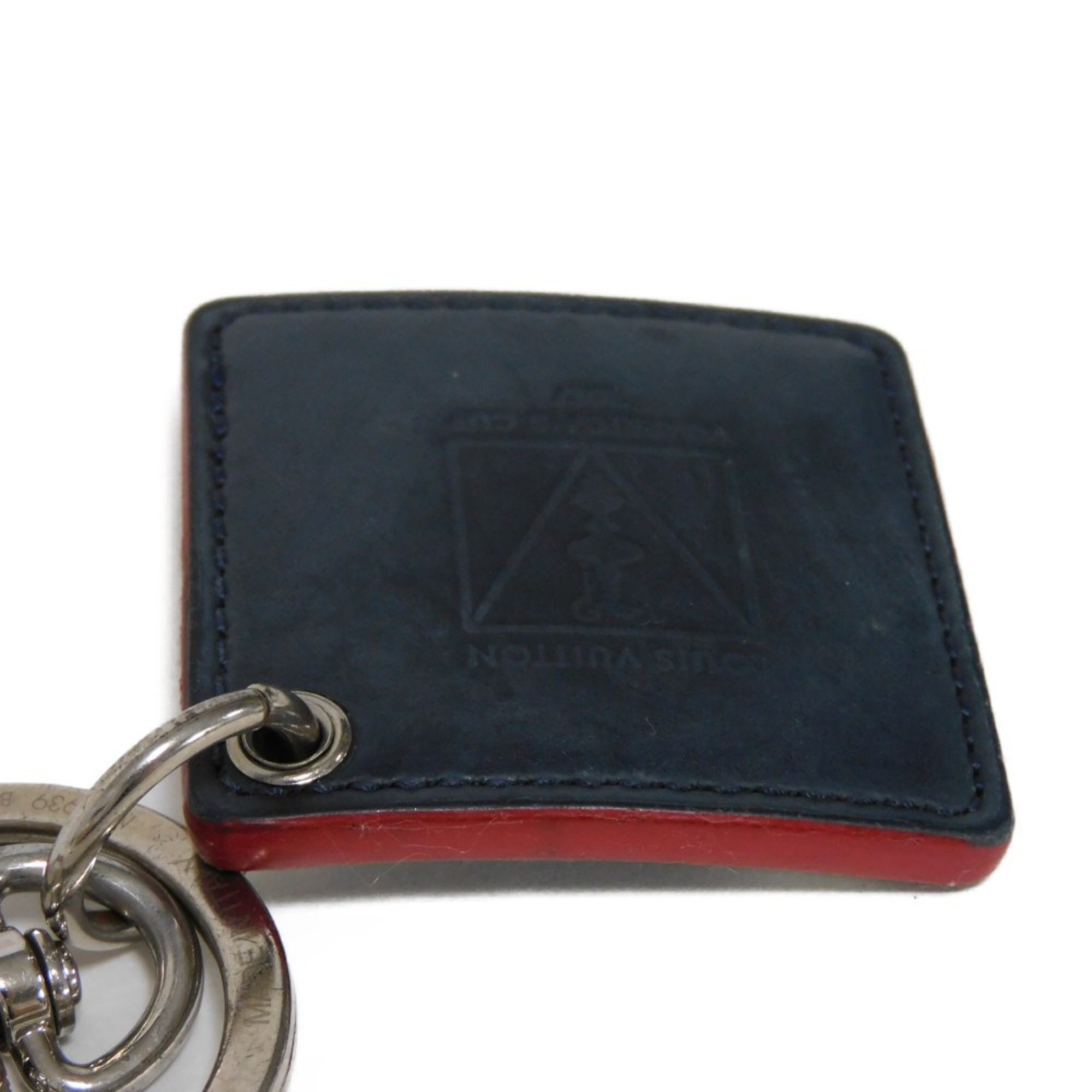 Louis Vuitton LOUIS VUITTON Keychain Portecle Illustre V Mark Navy Keyring Damier Cobalt America's Cup M61939 Men's