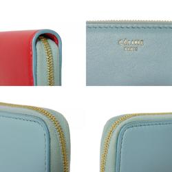 CELINE Long Wallet Solo Large Zipped Multifunction Smooth Pastel Bicolor Round Former 102623HTM.05SR Men's Women's