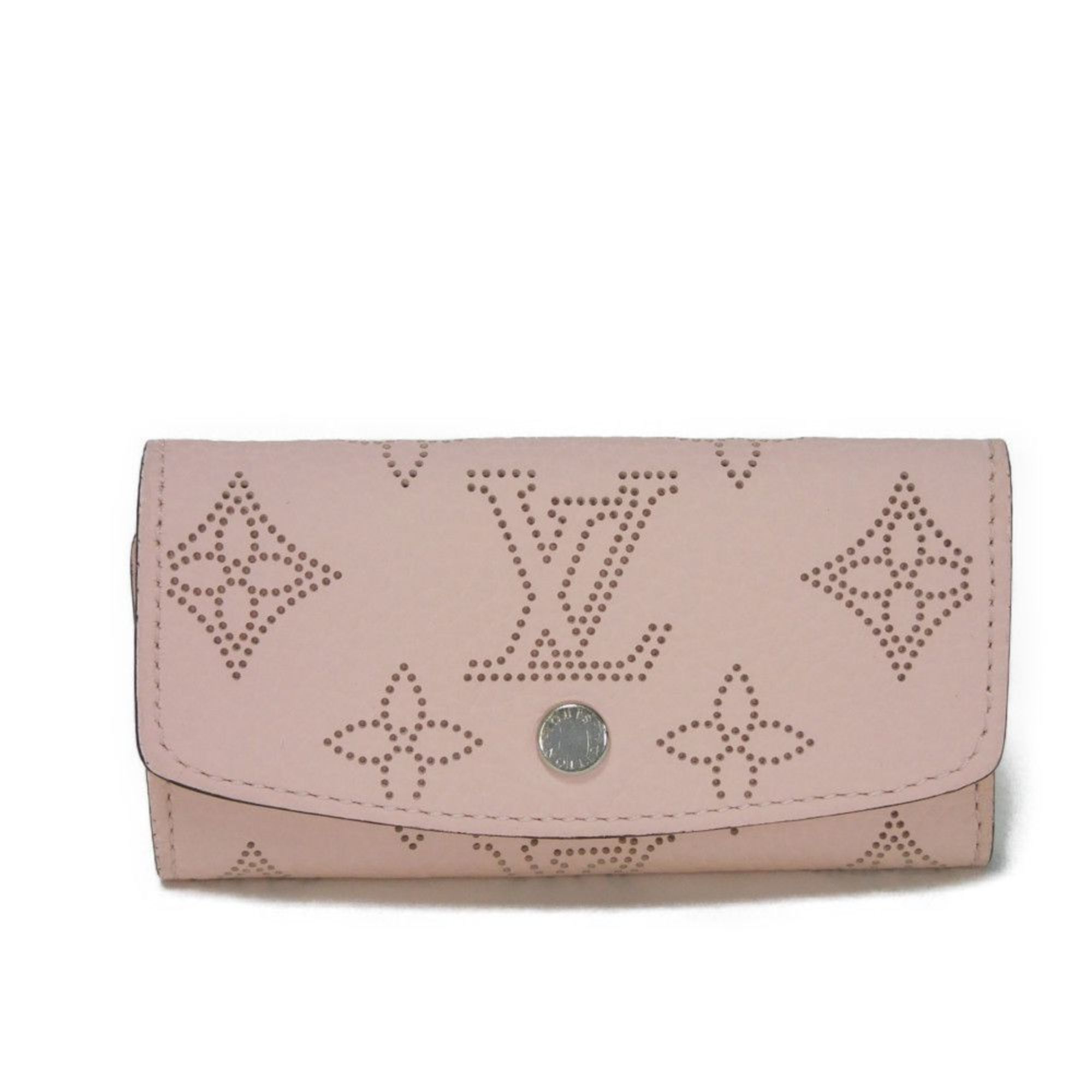 Louis Vuitton LOUIS VUITTON Key Case Multicle 4 Perforation Pink 4-Row RFID Monogram Mahina Rose Jasmine M82760 Women's