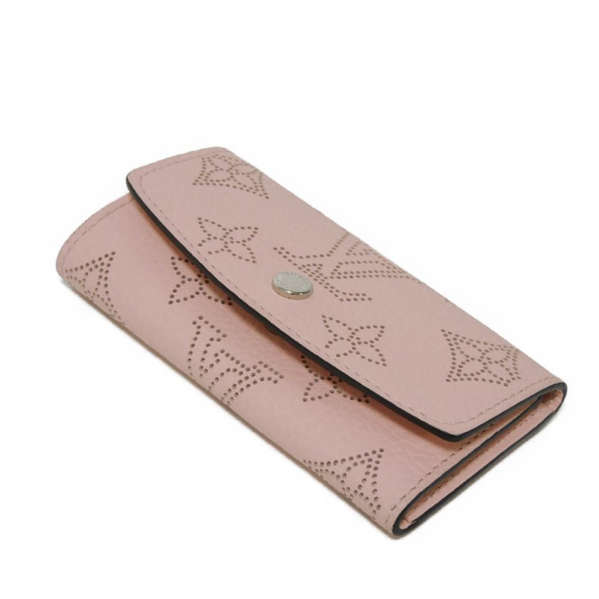 Louis Vuitton LOUIS VUITTON Key Case Multicle 4 Perforation Pink 4-Row RFID Monogram Mahina Rose Jasmine M82760 Women's