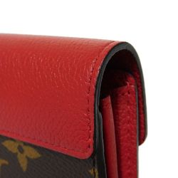 Louis Vuitton LOUIS VUITTON Long Wallet Portefeuille Pallas LV Flower S-Lock Flap Bi-Fold Monogram Cerise M58414 Women's