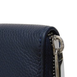 Christian Dior Dior Long Wallet CD ICON Icon Calfskin Navy Round Blue Denim 2ESBC252CDI_H10B Men's