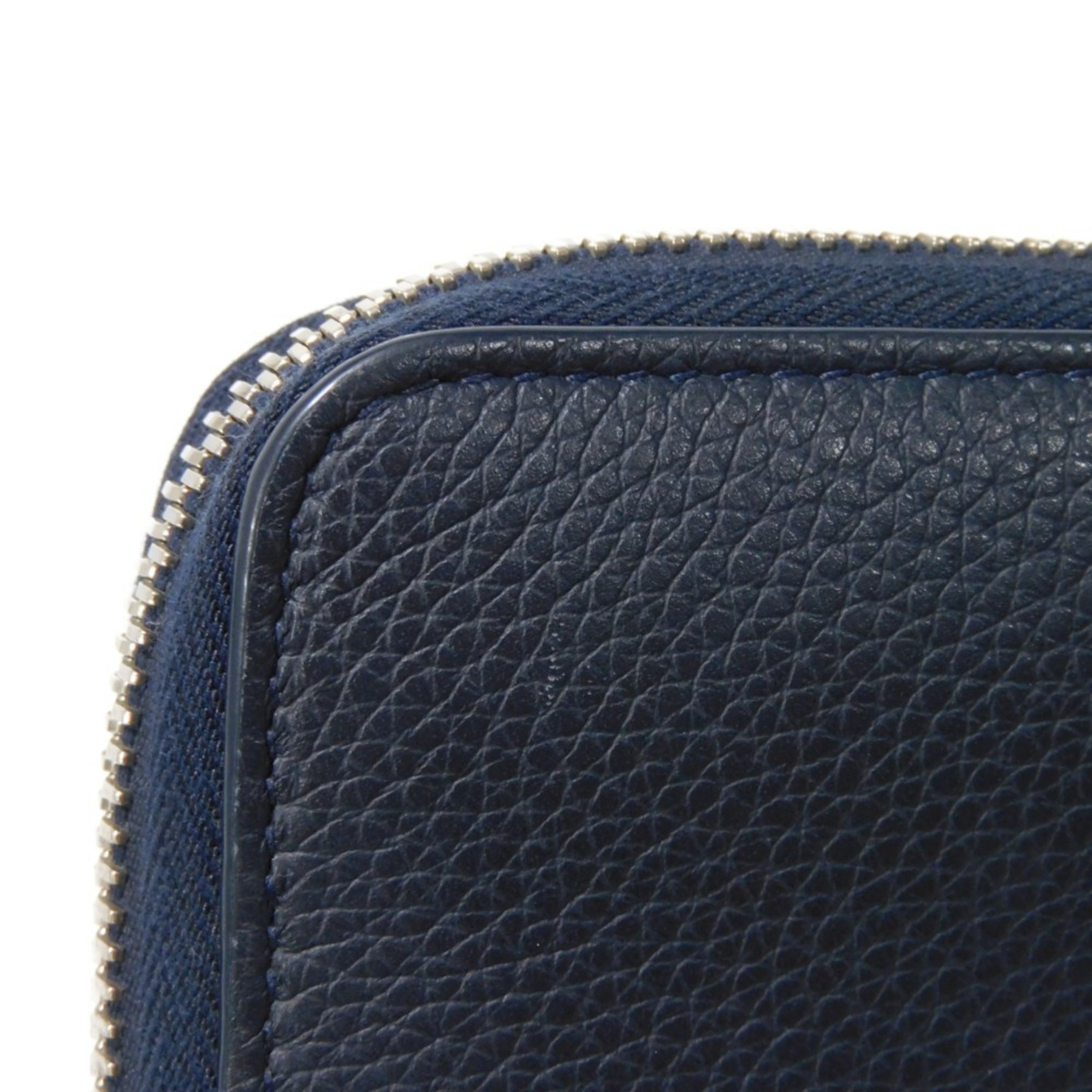 Christian Dior Dior Long Wallet CD ICON Icon Calfskin Navy Round Blue Denim 2ESBC252CDI_H10B Men's