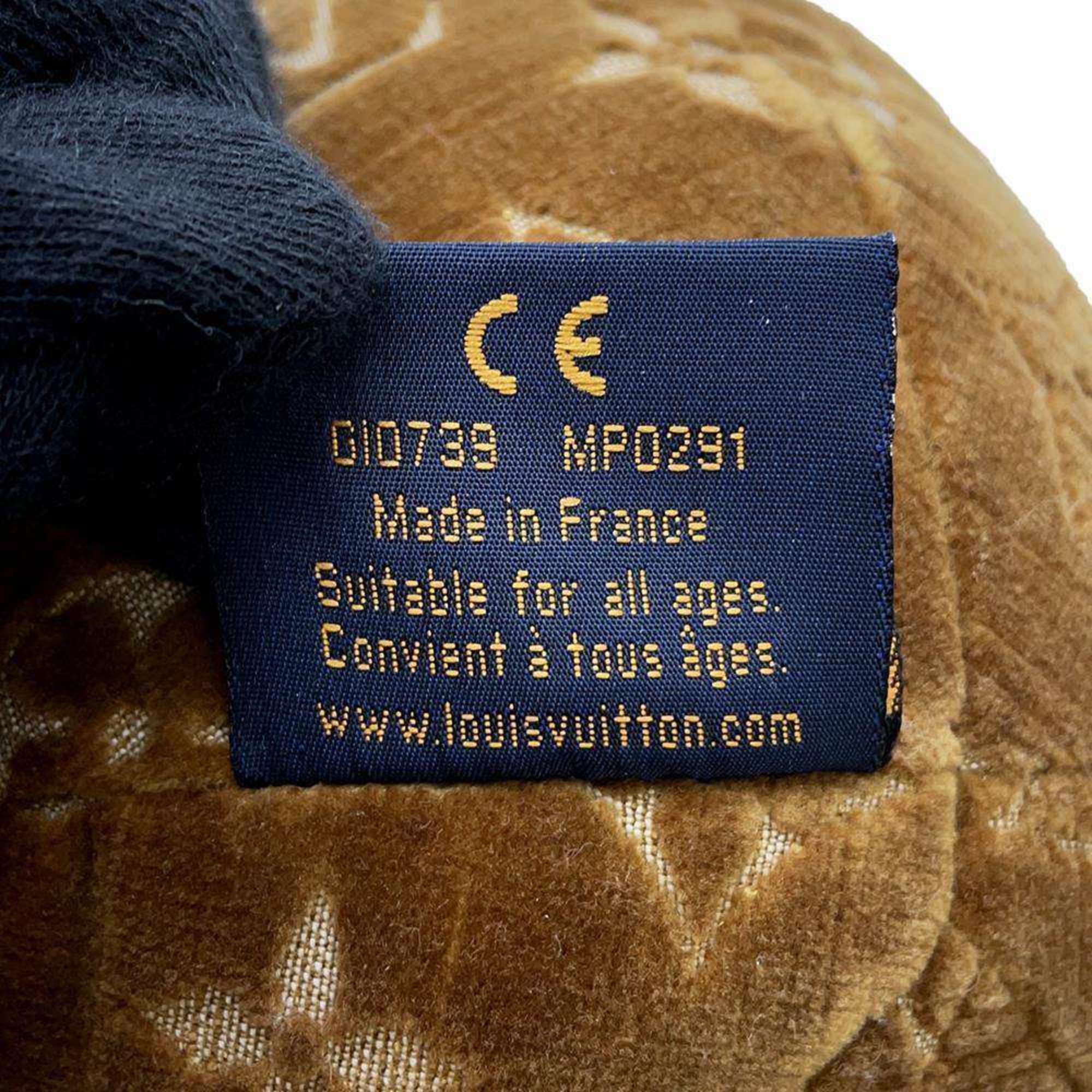 Louis Vuitton Plush Toy Doudou Teddy Bear Monogram Velour GI0739 2021 Limited Edition