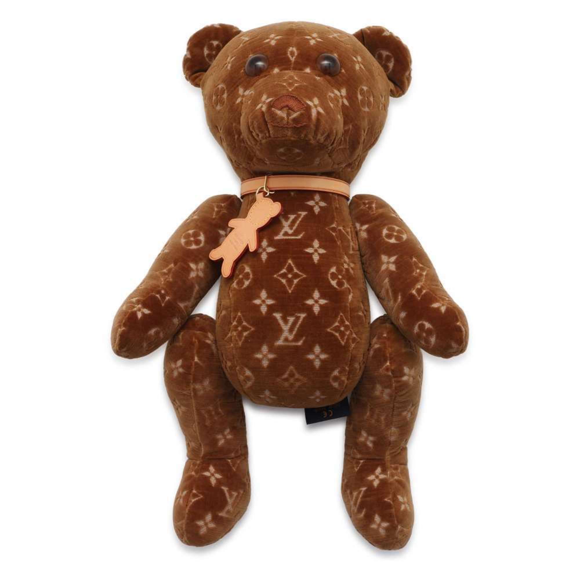 Louis Vuitton Plush Toy Doudou Teddy Bear Monogram Velour GI0739 2021 Limited Edition