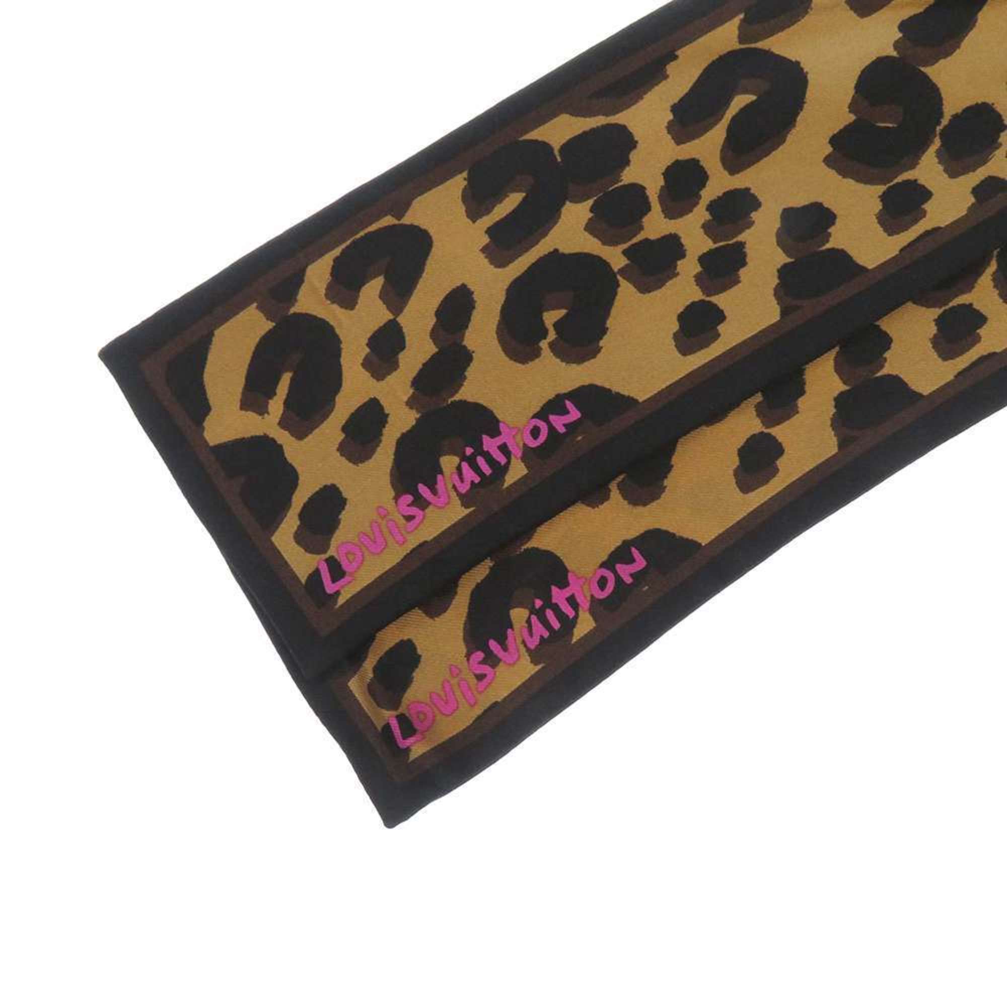 Louis Vuitton Scarf Bandeau Fleur M74788 Leopard Print