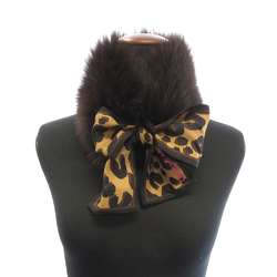 Louis Vuitton Scarf Bandeau Fleur M74788 Leopard Print