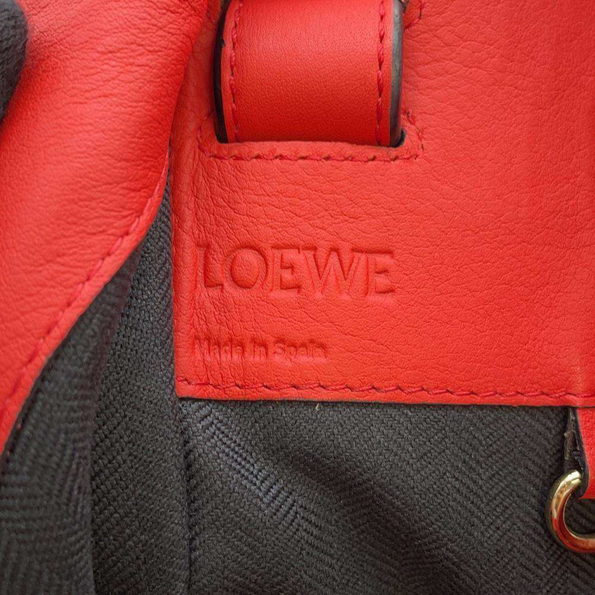 LOEWE Handbag Hammock Medium Leather 2way Shoulder Bag Red