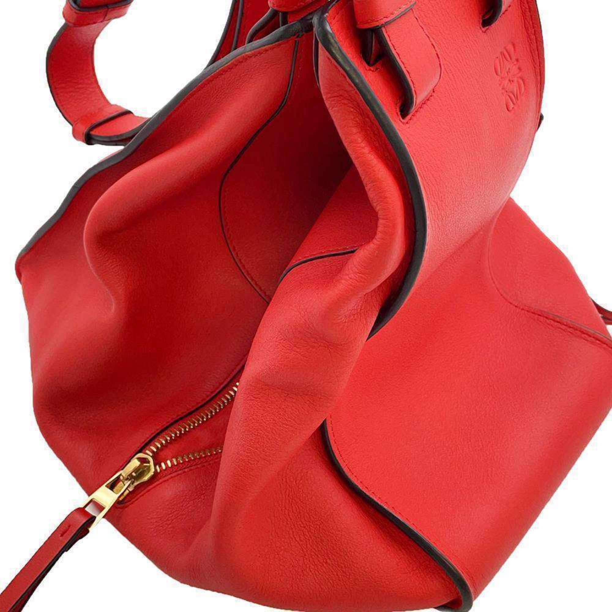 LOEWE Handbag Hammock Medium Leather 2way Shoulder Bag Red