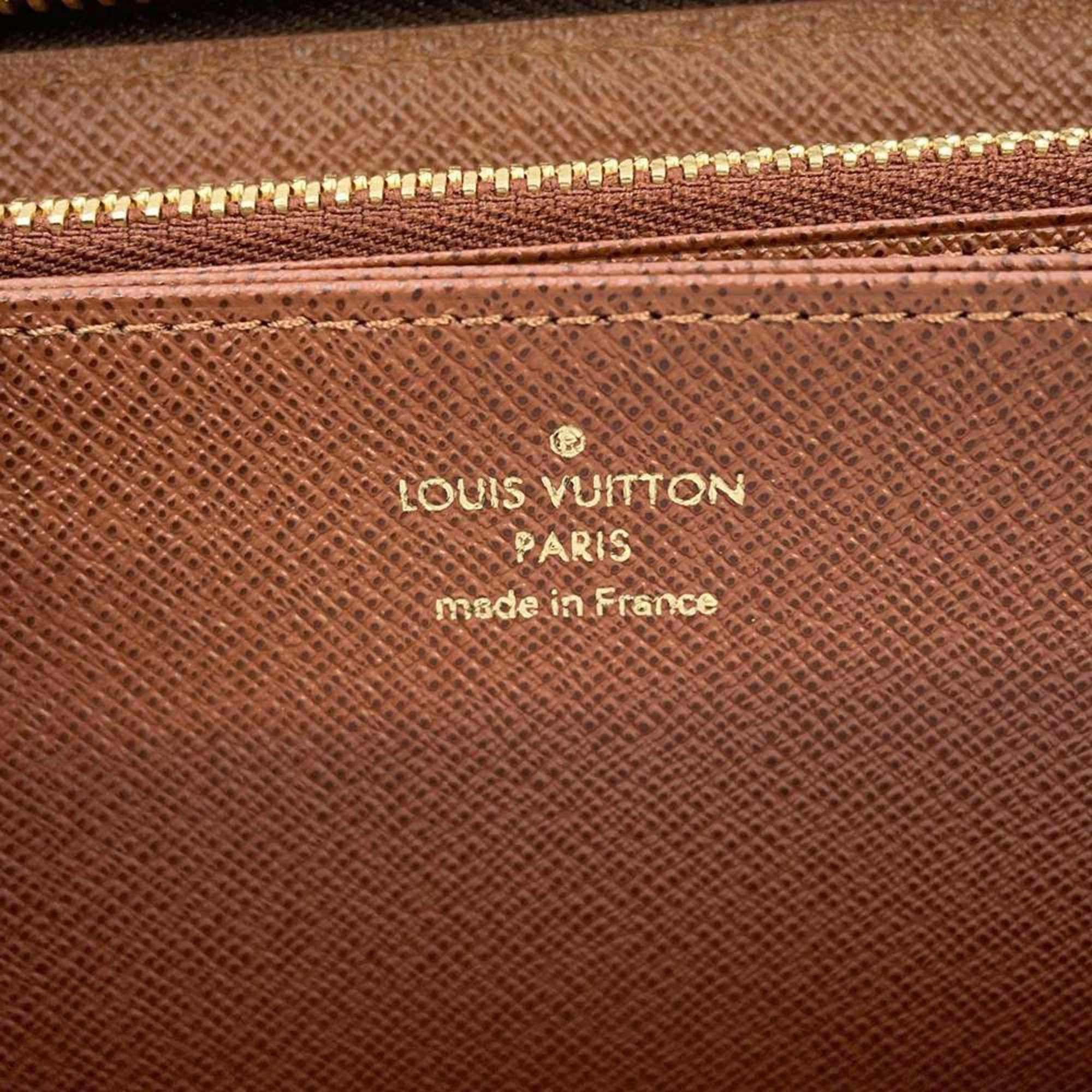 Louis Vuitton Long Wallet Monogram Zippy M42616 Round