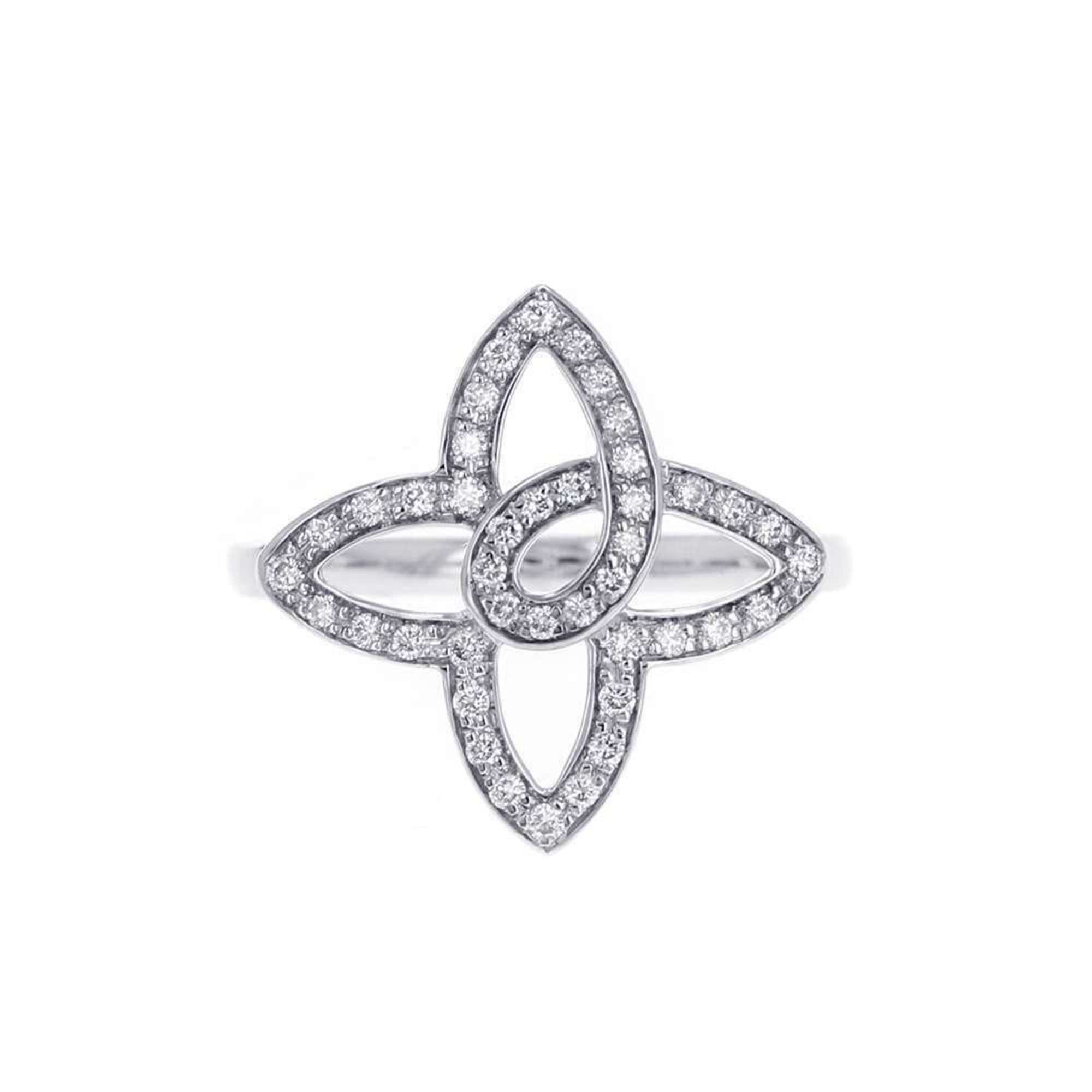 Louis Vuitton Ring Berg Ardant Fleur Sample Diamond K18WG Size 49 LOUIS VUITTON