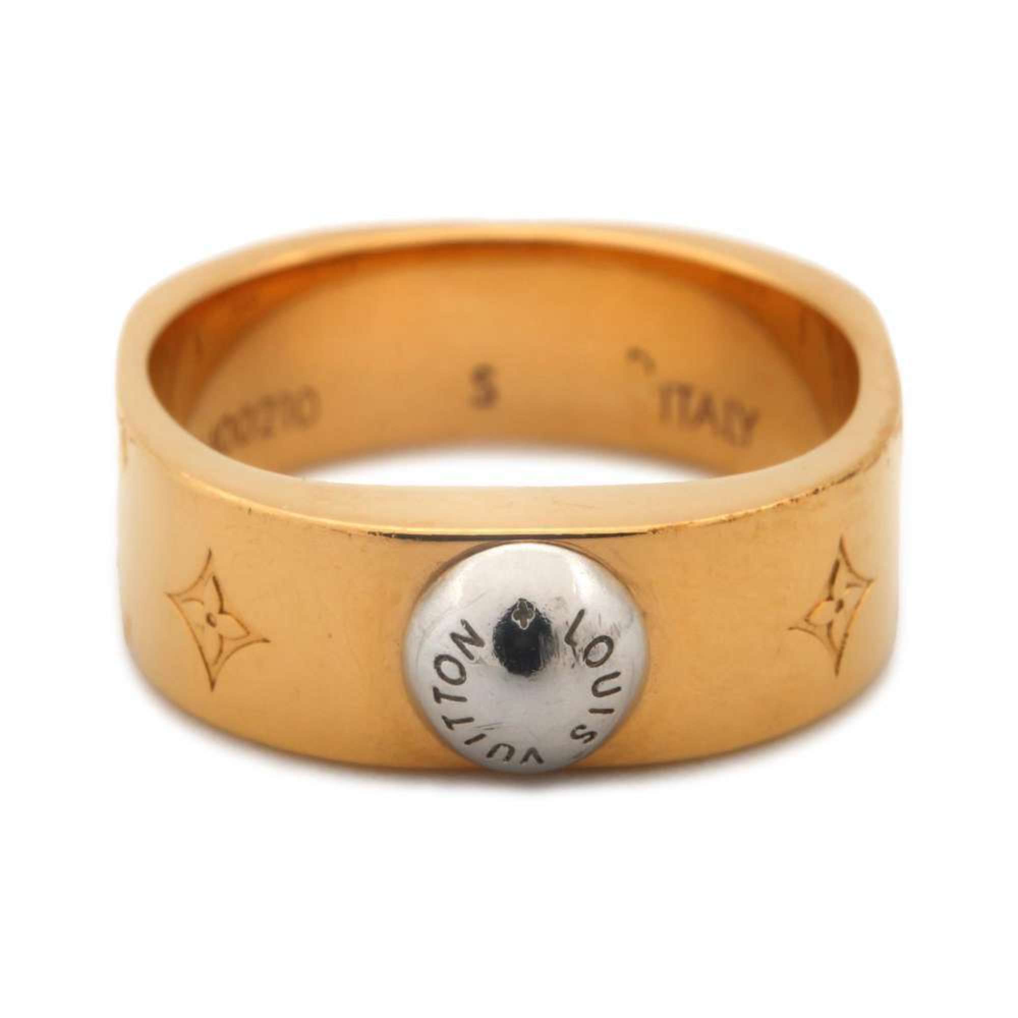 Louis Vuitton Ring Nanogram Metal Size S M00210 LOUIS VUITTON