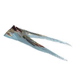 HERMES Pleated Carré Stole Shawl Scarf Women's Silk Light Blue