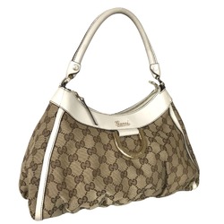 GUCCI Abby Sling Bag Handbag Women's GG Canvas Beige White 190525 0010 13