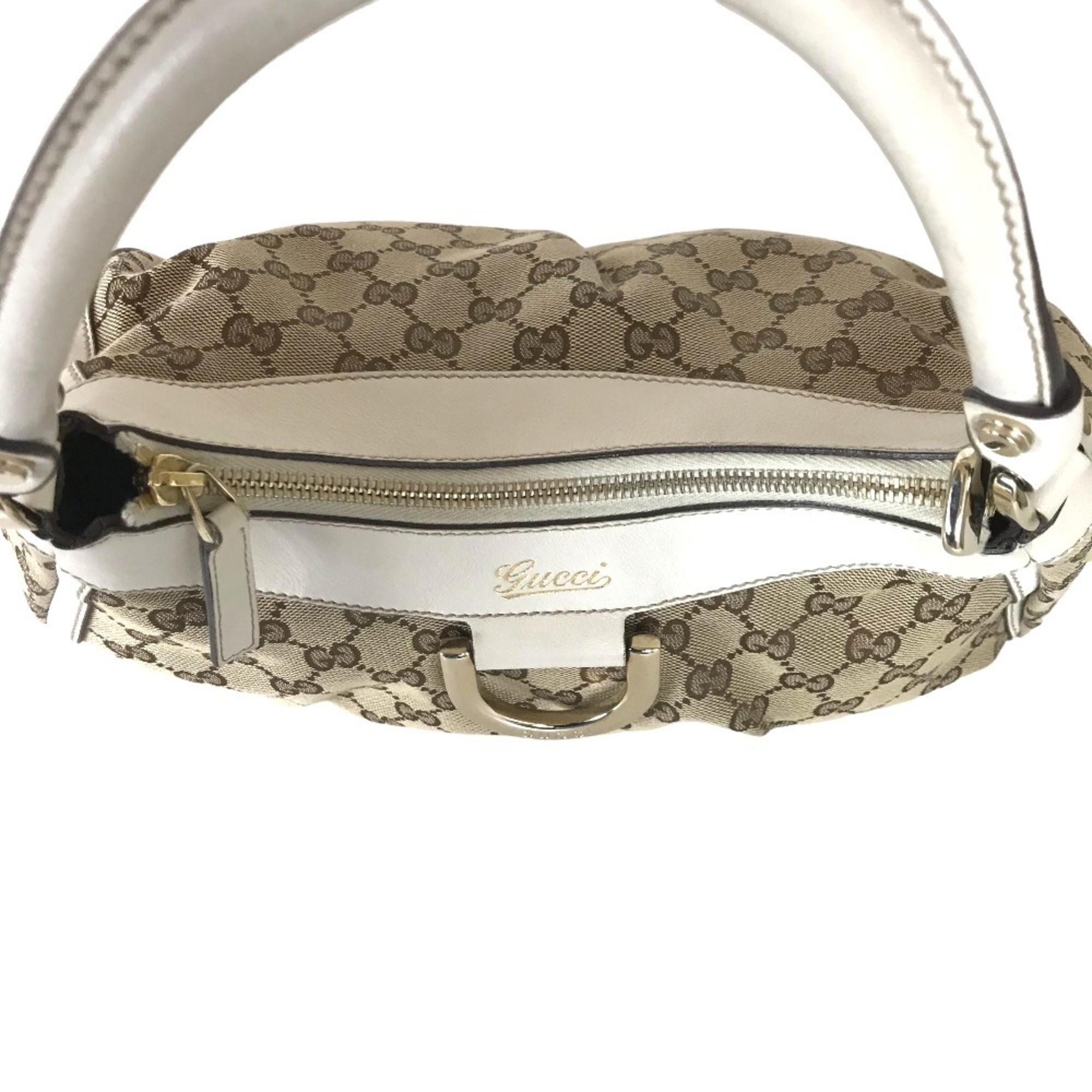 GUCCI Abby Sling Bag Handbag Women's GG Canvas Beige White 190525 0010 13