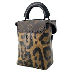 Louis Vuitton Handbag Monogram Leopard Camera Box M43001 2way Shoulder Bag Black