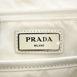 Prada Backpack Signe Print Nylon 1BZ072 PRADA Peter de Potter White