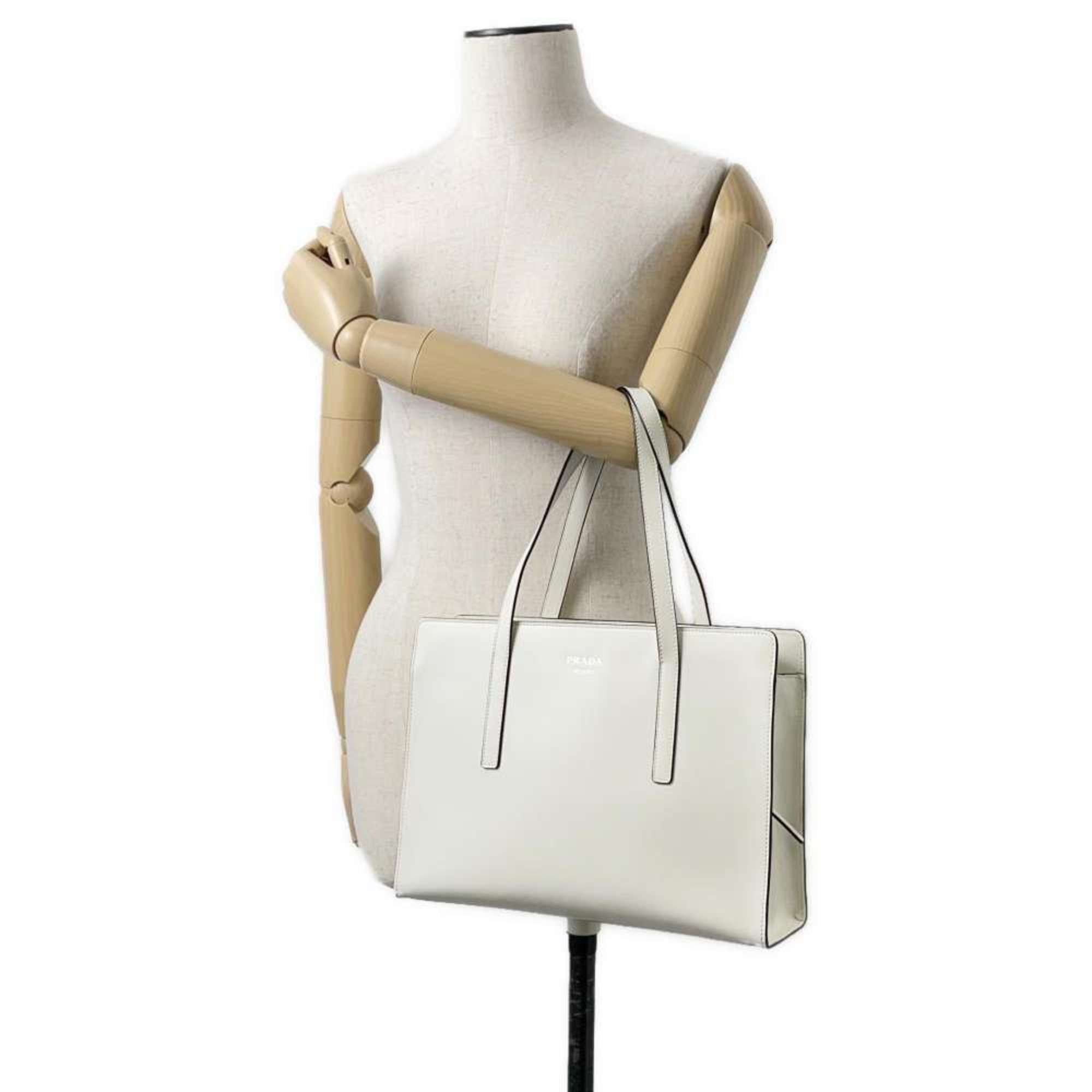 Prada Handbag Re-Edition 1995 Medium Brushed Leather 1BA350 PRADA Bag Tote White