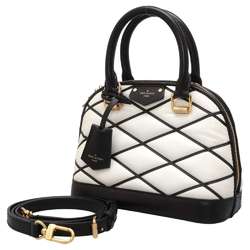 Louis Vuitton Handbag Lamb Leather Alma BB M23761 2way Shoulder Bag Black White