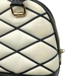 Louis Vuitton Handbag Lamb Leather Alma BB M23761 2way Shoulder Bag Black White