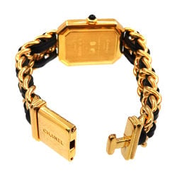 CHANEL Premiere S size H0001 Ladies watch Black Gold Quartz