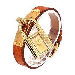 Hermes Kelly Watch Ladies' Gold Quartz Padlock