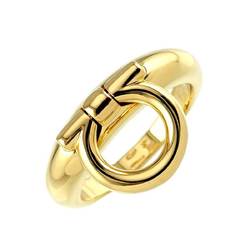 Salvatore Ferragamo Gancini Ring Size 14 K18 Yellow Gold 750