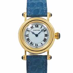 Cartier Diabolo W1507551 Ladies' Watch K18YG Yellow Gold Silver Quartz